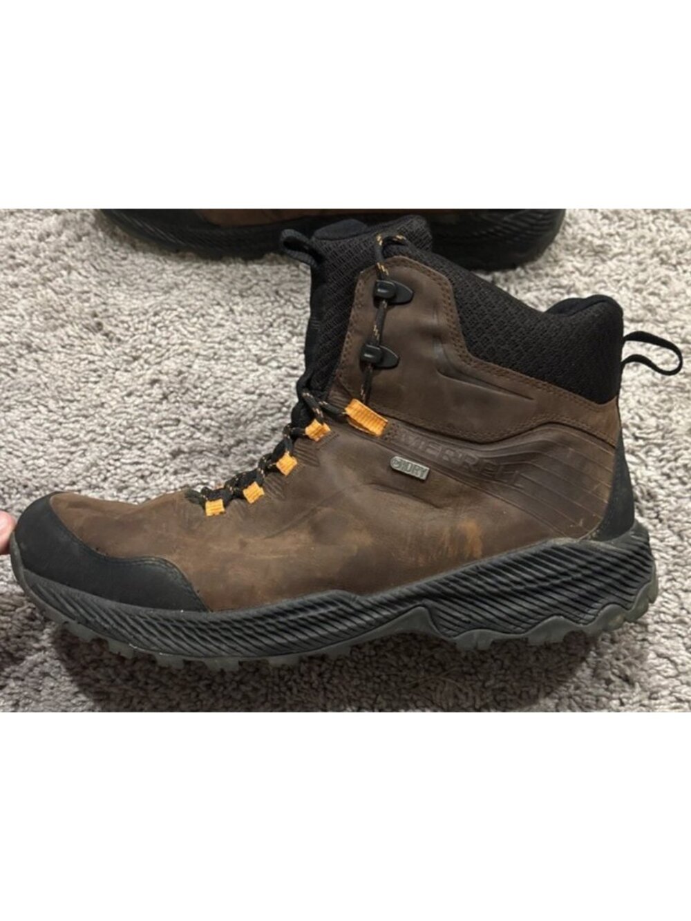 Merrell ForestBound Mid WP Waterproof Men's Size 12 Brown Hiking Boots J77299